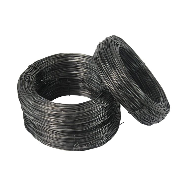 Black Coated Double Loop Tie Wire BWG 18 BWG 16 Galvanized Twisted Coil Iron Binding Steel Wire Black Annealed Wire Tie