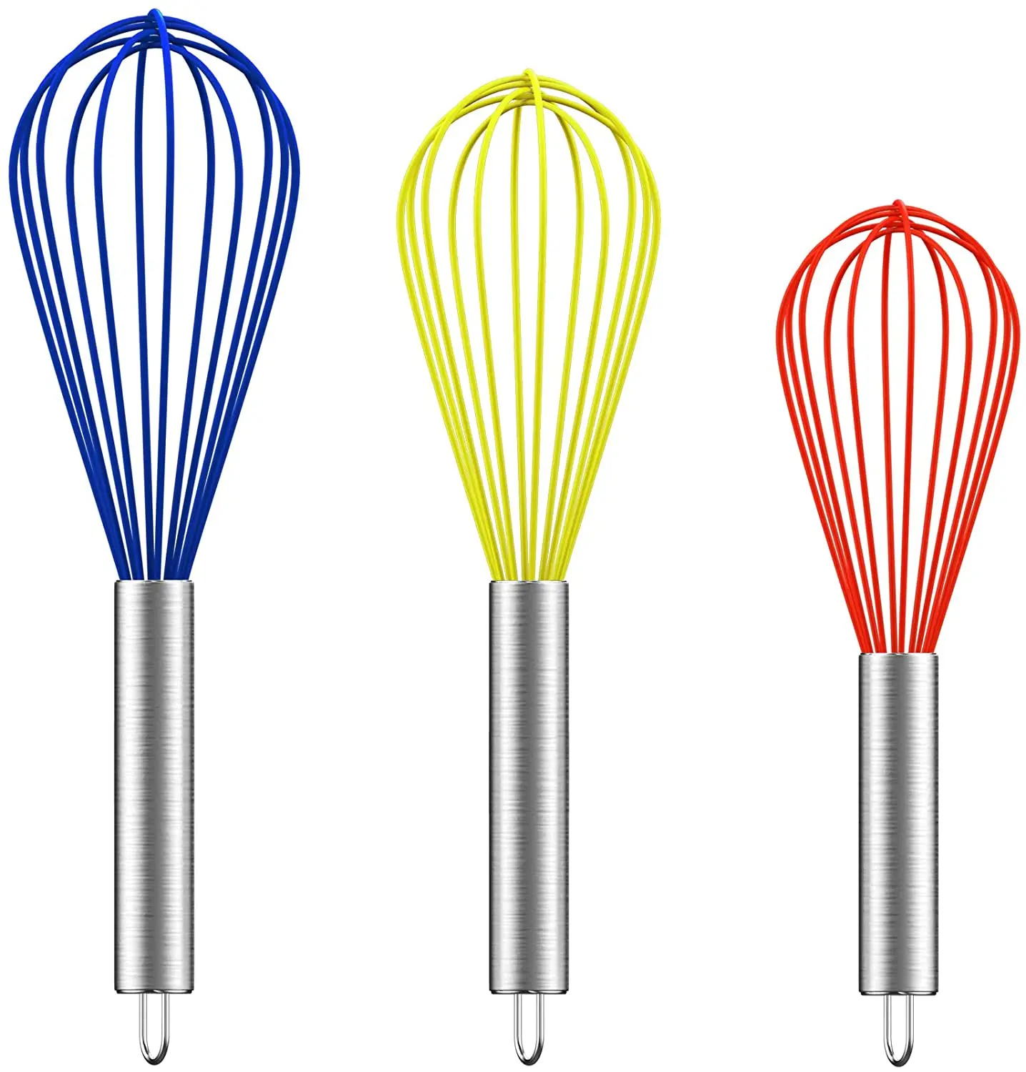 8/10/12inch Kitchen Utensils Egg Stirrer Beaters Kitchen Whisks Silicone Whisk