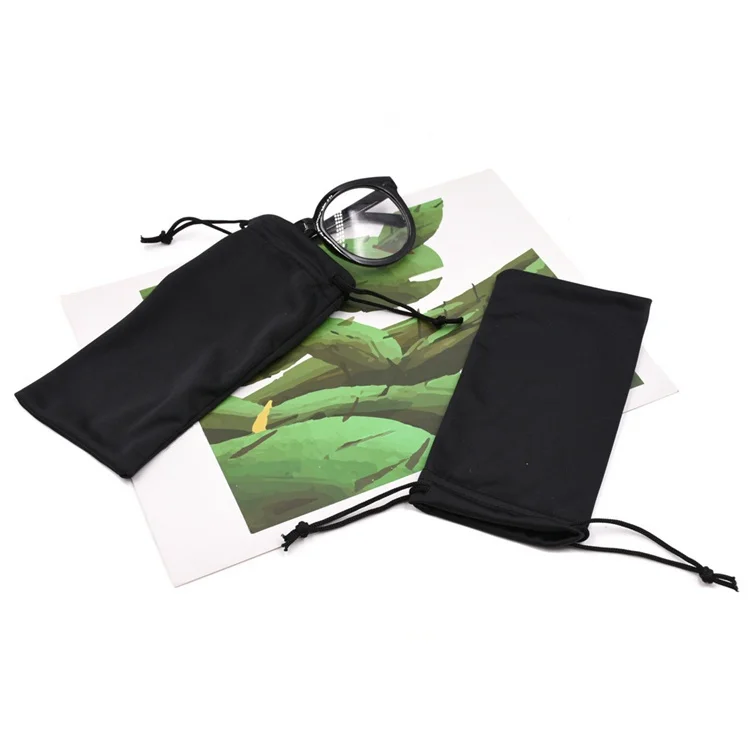 High Quality Low Moq Custom Print Logo microfiber packaging cover bag soft cloth fabric microfiber packaging sunglasses pouches