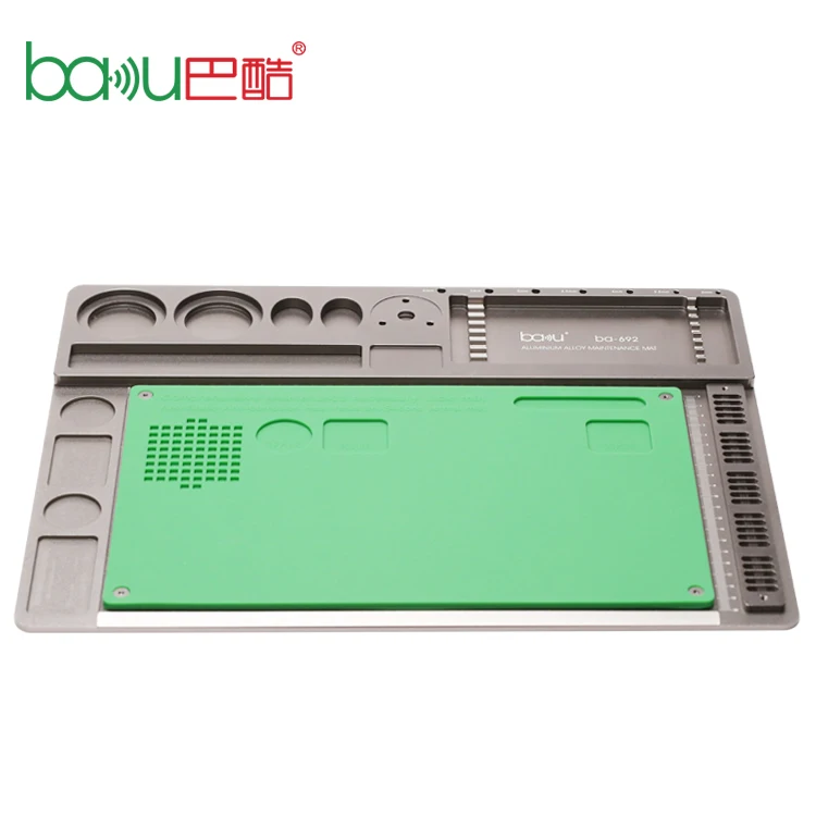 BAKU ba-692 микроскоп для ремонта телефонов, кронштейн из нержавеющей стали, платформа для обслуживания телефона, коврик из алюминиевого сплава