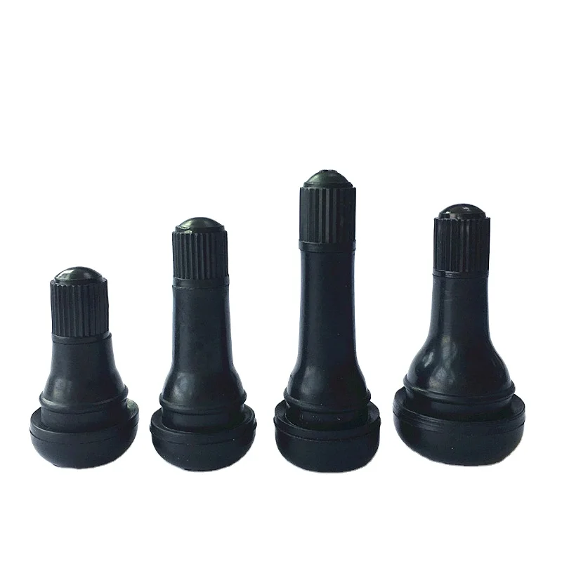 Black Rubber TR414 Snap-in Tubeless Tire Tyre Valve Stems Dust Ccaps Wheels Tires Parts Car Accessories