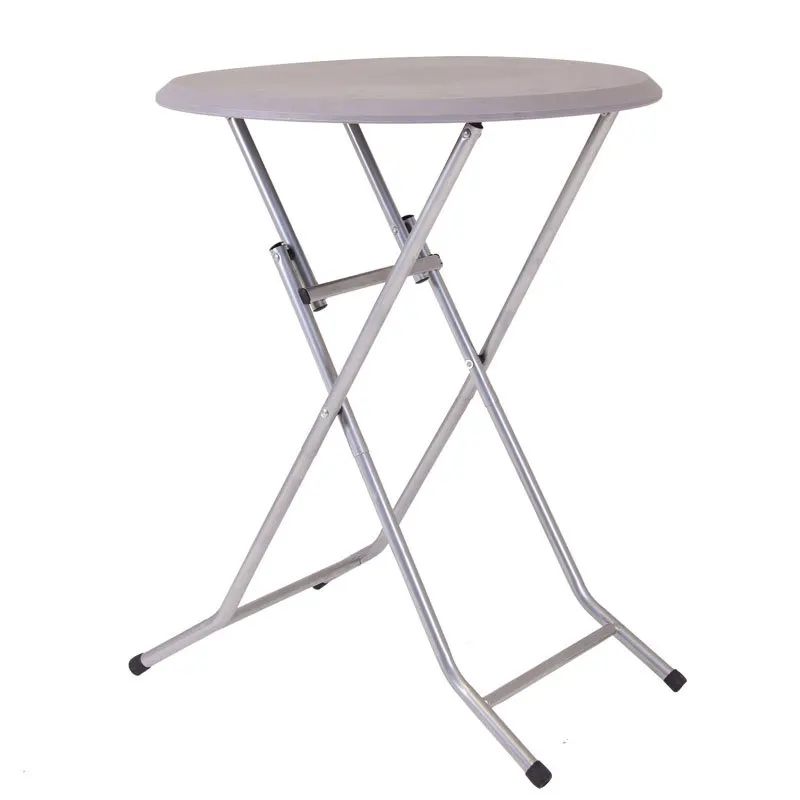 Portable Round Folding Picnic Table Small And High Mobile Table Outdoor