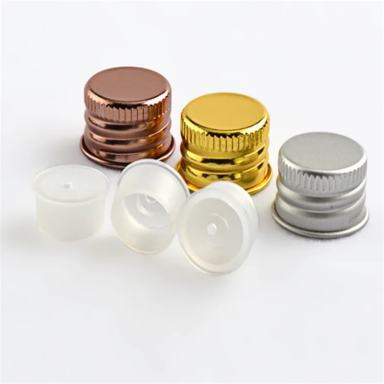 
Custom Wholesale Food Grade Aluminum Cosmetics Lid Metal Aluminum Perfume Bottle Screw Cover Cap beer bottle cap 