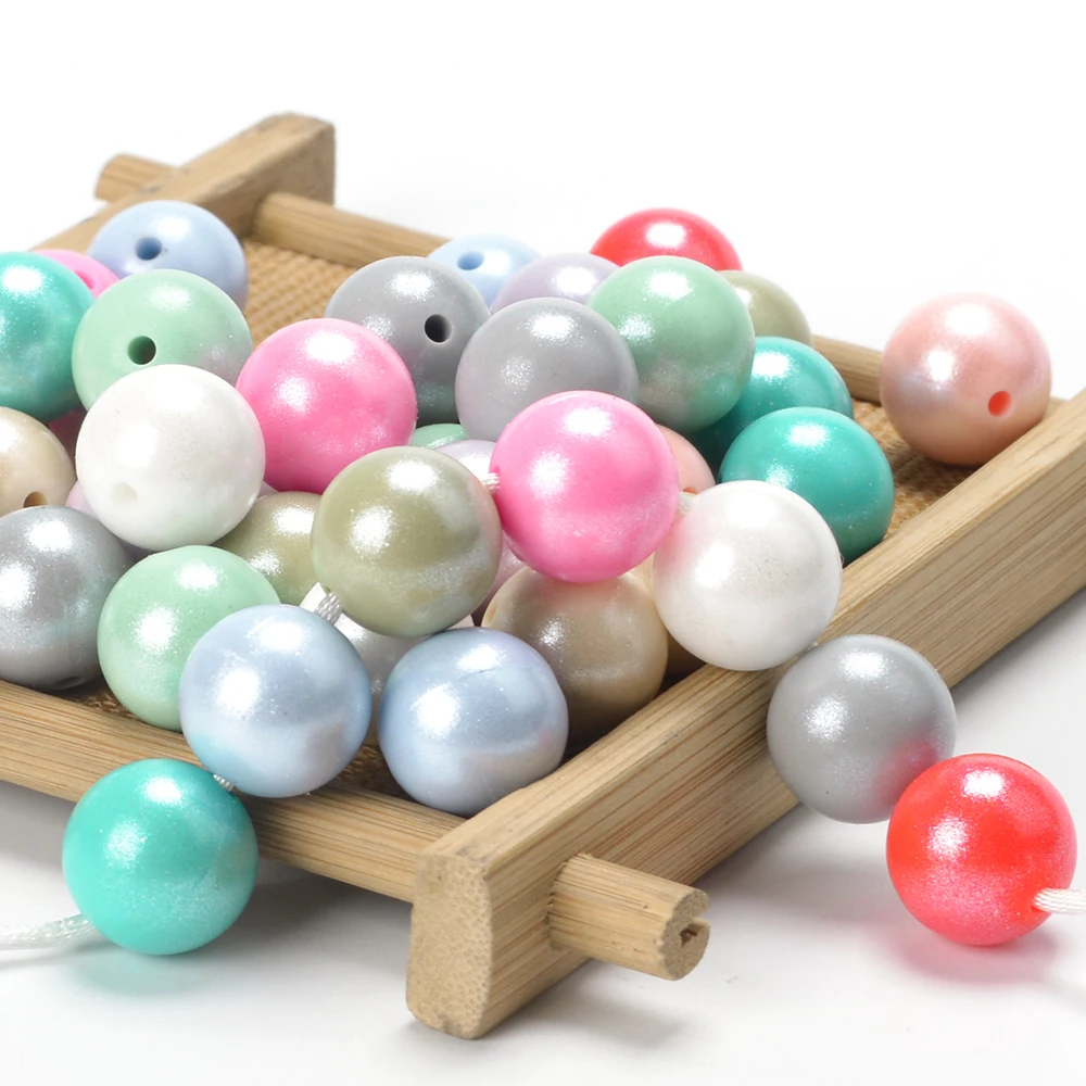 2023 New Color Bulk Custom Painted Silicone Beads Food Grade Glossy 15mm Daisy Opal Bead for Jewelry Key Chains Pacifier