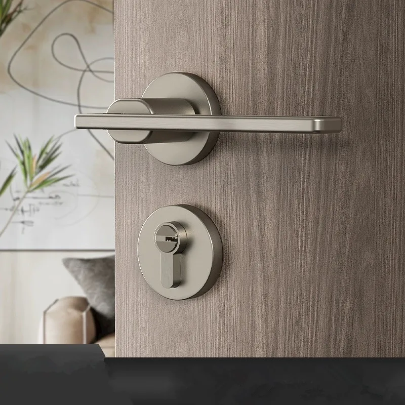 Роскошная дверная ручка Zamak подходит для ручной работы Черный дверной замок деревянная уровня двери