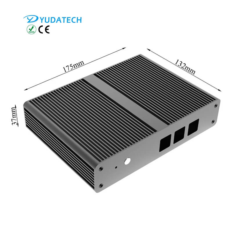 Oem Customized Aluminium Alloy Industrial Desktop Computer Carrying Case Mini Itx Pc Slim Case