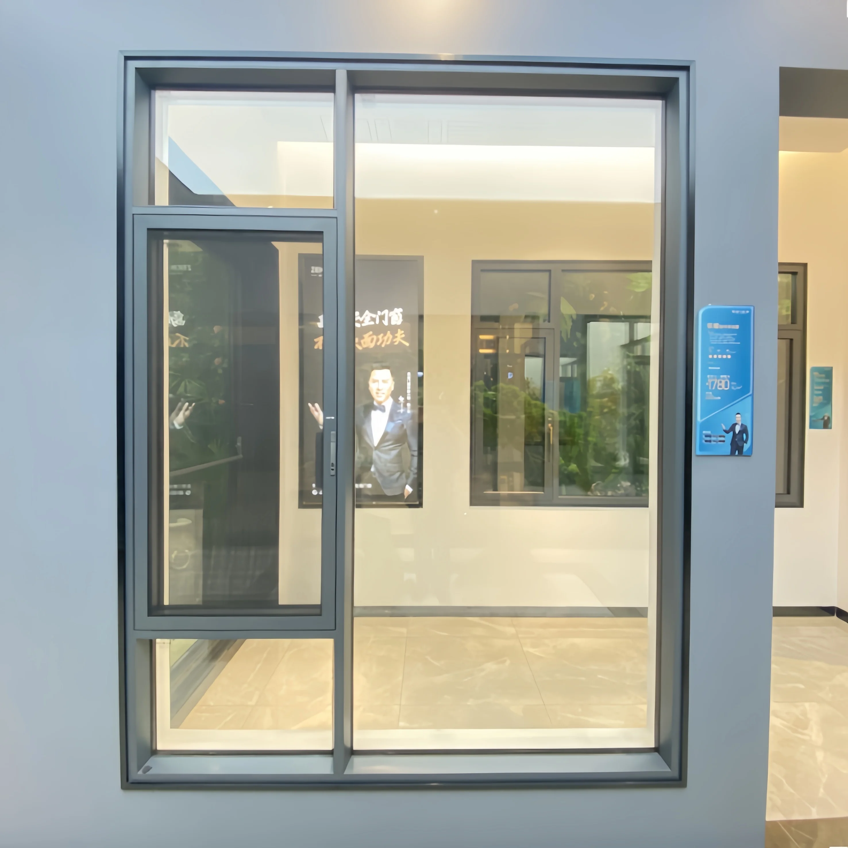 customized Coating waterproof Windows Narrow Frame Double Tempered insulation Glass Aluminum Casement Windows