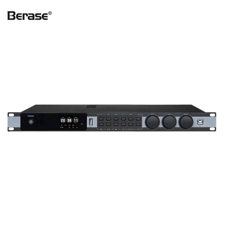 Цифровой Аудиопроцессор Berase KX1800 5.1Pre - Effects для караоке-системы Dual- DSP с Blueteath Front Effector KTV