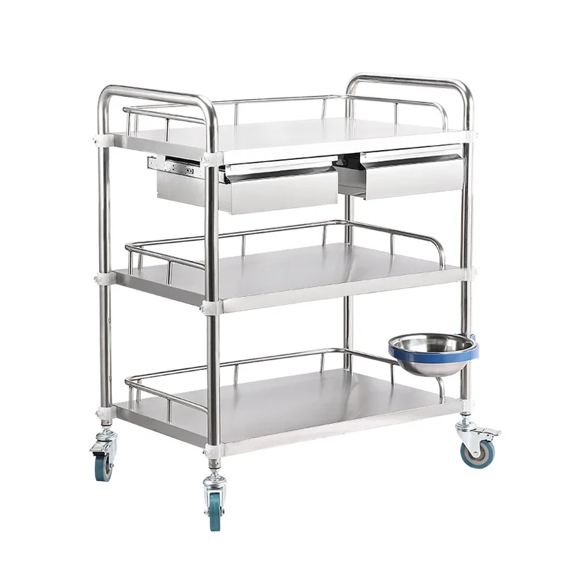 Stainless steel trolley with drawers surgical high quality trolley