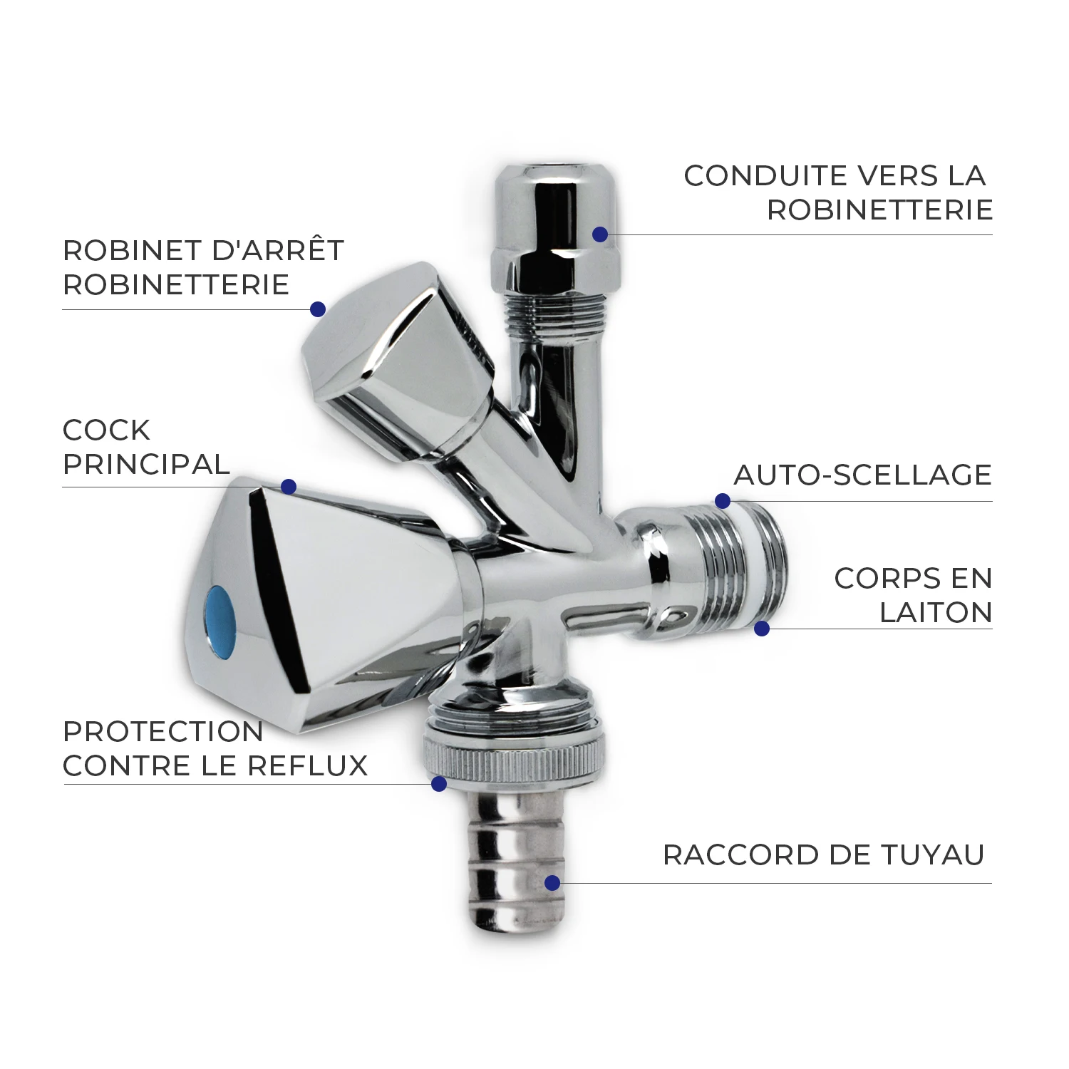 Chrome Plated Sanitary Valve Set 1/2' Brass Angle Valve  Washing Machine Tap Fitting for Home