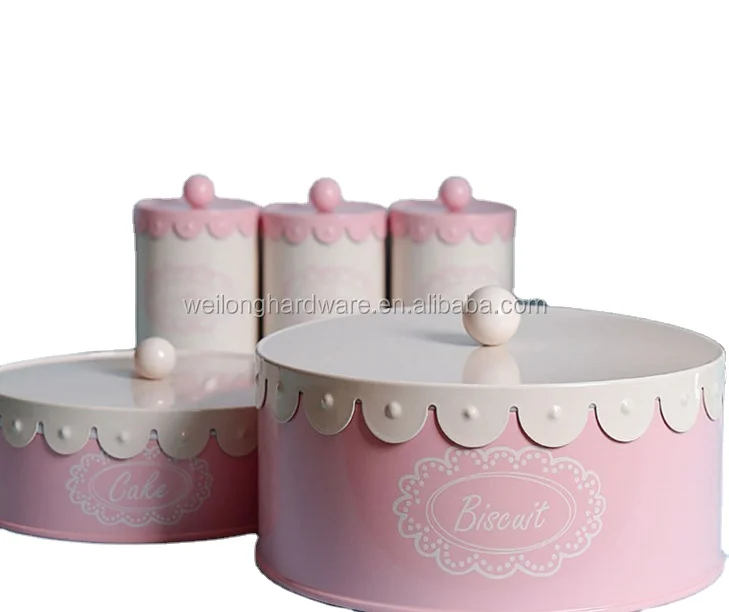 Storage Bottles&Jars Type and Iron Metal Tea Coffee Sugar Bread Cake Canister Keeps Fresh