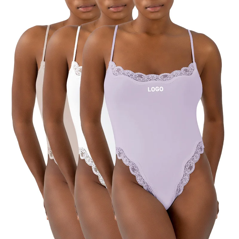 SK1204 Sexy Lace 76%polyamide 24%Elastane lightweight One-piece Slimming Sculpt Brief jumpsuit Activewear shapewear bodysuit