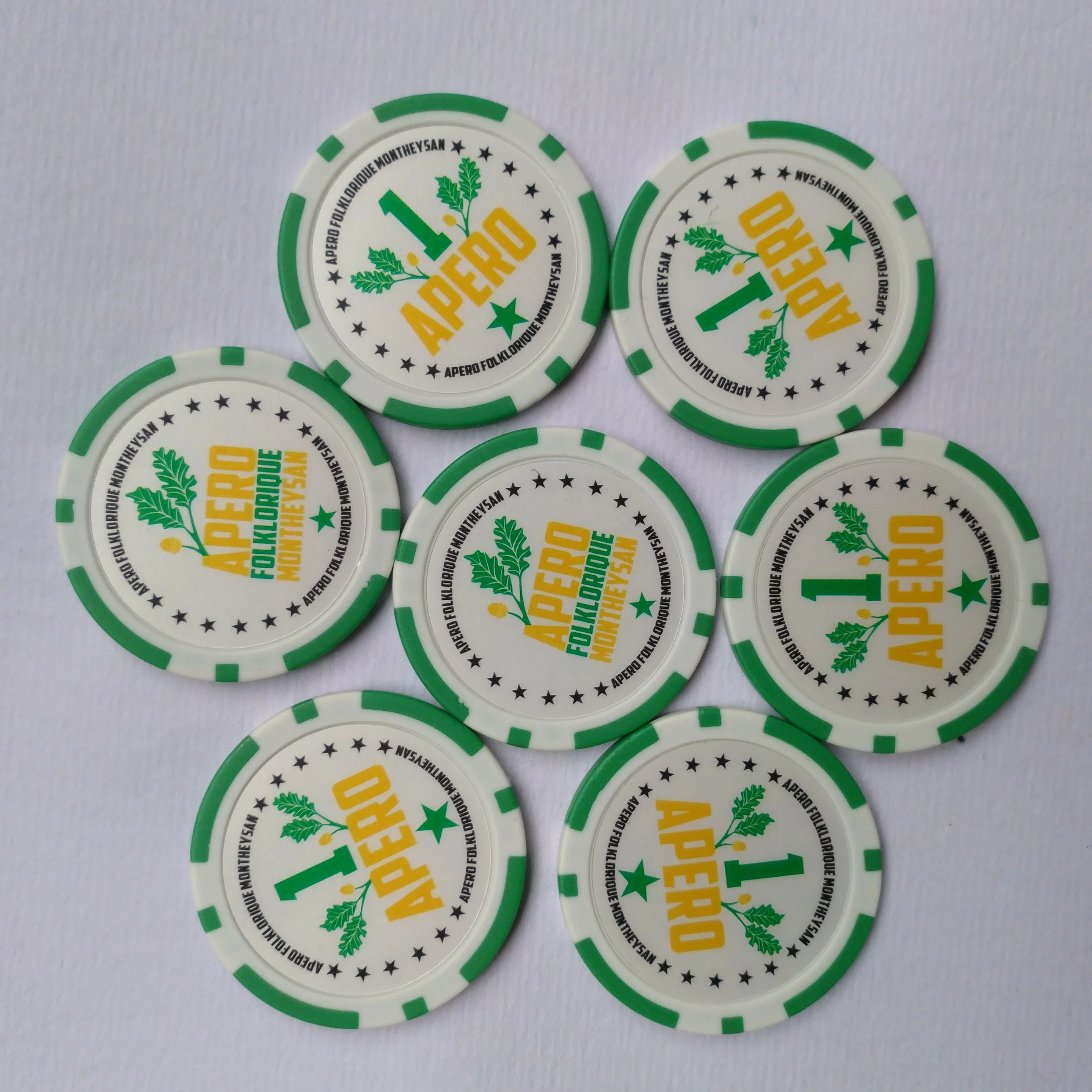 Custom made drinking  tokens jetons souvenir poker chips