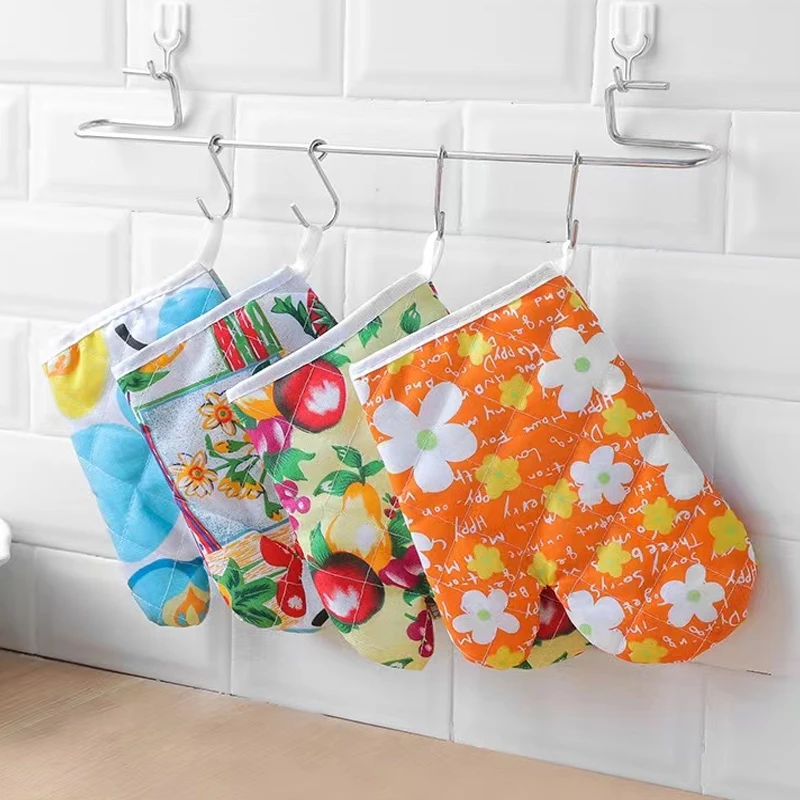 Wholesale Cotton Floral Flame Retardant Kitchen Baking Oven Mitts