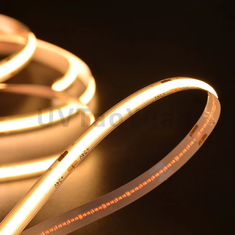 Flexible Ultra Thin 10mm Slim Colored LED Strip Light 480LED 12V COB lights For Car Home Decoration led strip light