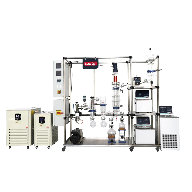 Single stage continuous wiped film molecular distillation turnkey