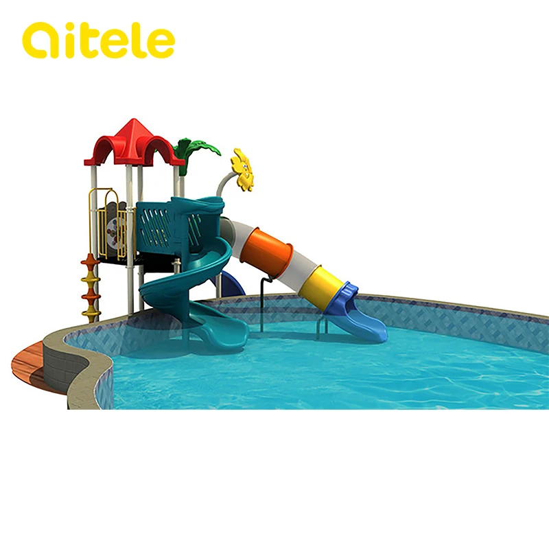Factory price commercial plastic swimming  pool  water park plastic slides play equipment for sale