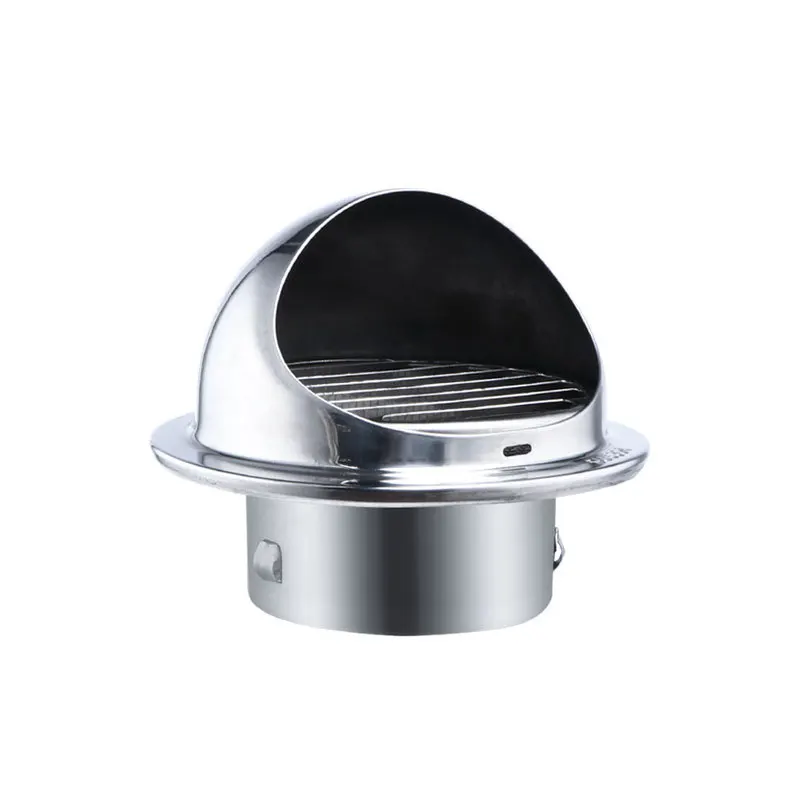 4 inch 304 stainless steel exhaust vent 1.0 waterproof gas seal protective automatic supply Cowl Round cap kitchen wall vent