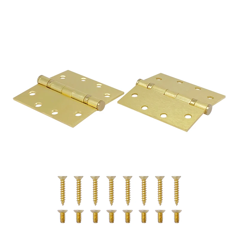 Antique Door Hinges Bronze/Gold Kitchen Cabinet Hinges Furniture Accessories 4 Holes Jewelry Boxes Gold Door Hinges