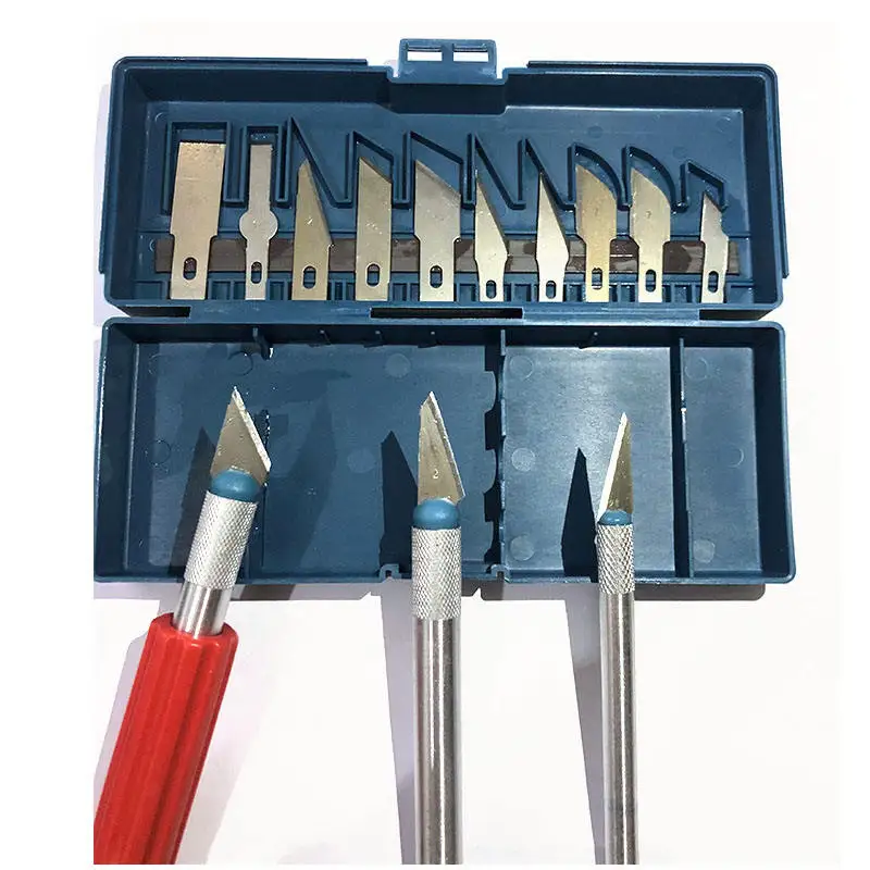 13PC Carving Knife Metal Sculpture Tools Engraving Cutter Craft Hobby Cutter Steel Carving Knife Set For Fruit  Wood  Plastic