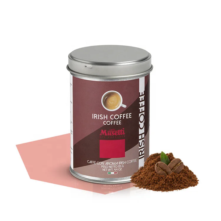 FLAVOURED COFFEE IRISH COFFEE 125G TIN arabica natural coffee grounded powder