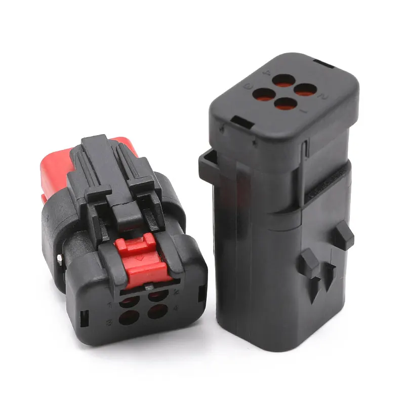 4 Position Cable Mount  776487-1 776488-1 Wire-to-Wire  AMPSEAL 16 series automotive connector
