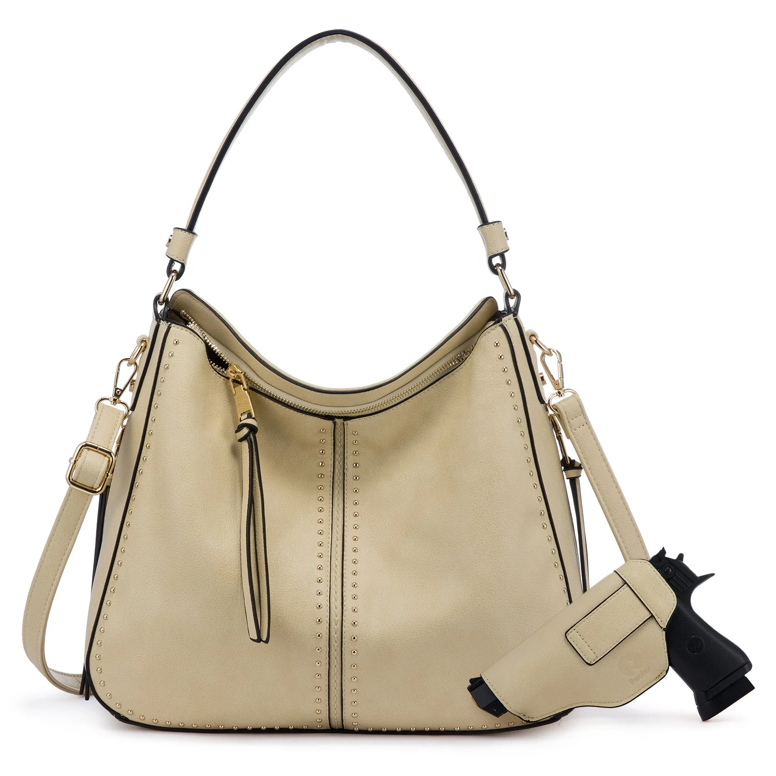 Tote Bag for Women Large Concealed Carry Purses and Handbags Faux Leather Hobo Bags Crossbody Shoulder Bag with Gun Holster