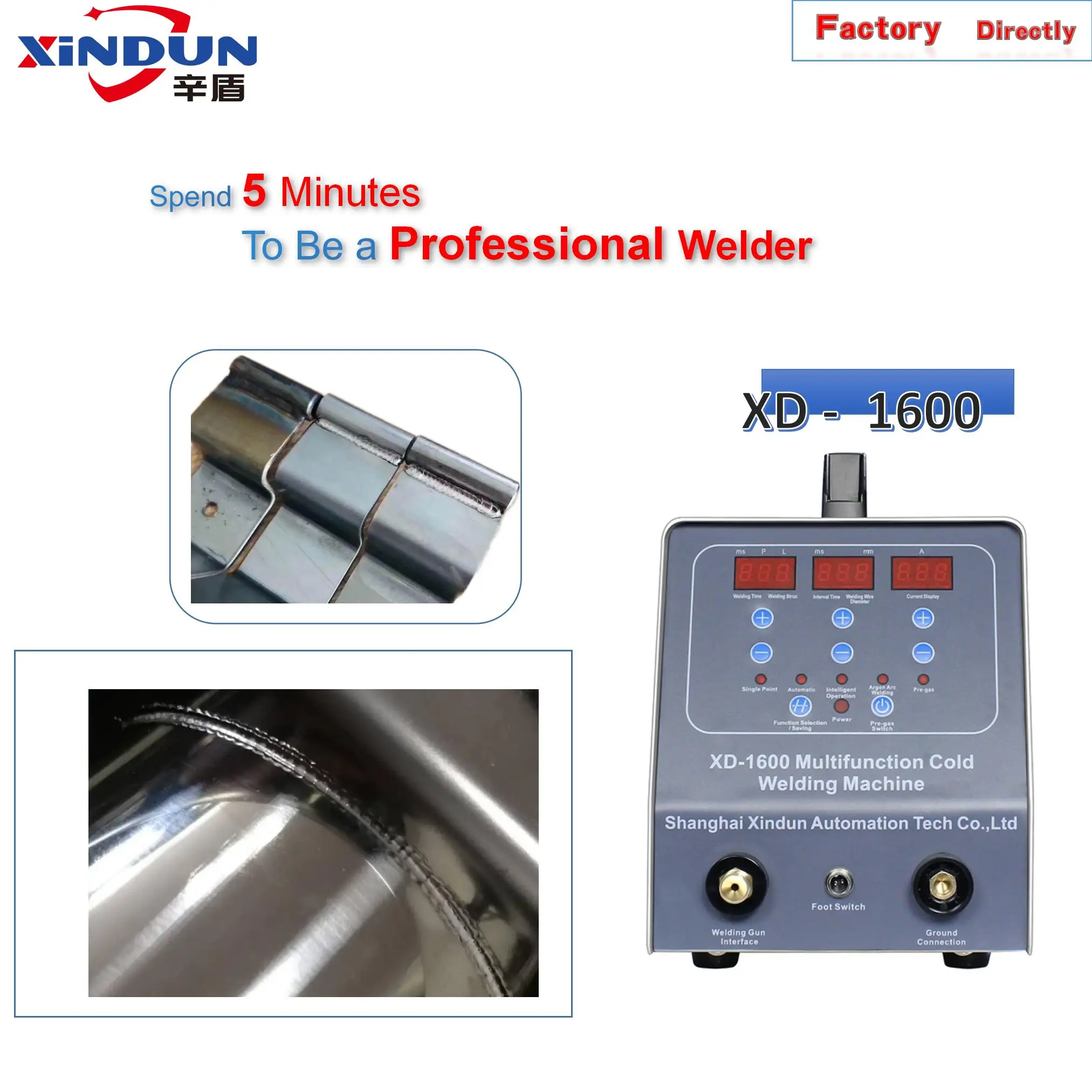 2021 New Tig Cold Welding Machine Stainless Steel No Black-spot Thin Steel 0.2-3 mm