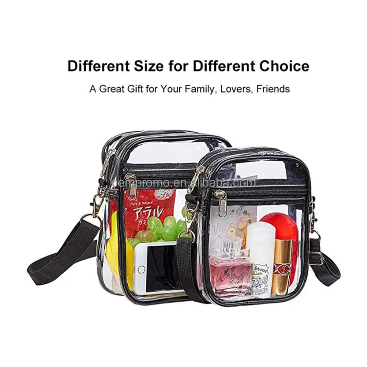 Wholesale Transparent Crossbody Bags All-Match Couples Handbags Fashion Clear Fanny Pack PVC Shoulder Bag Purses Phone Bag
