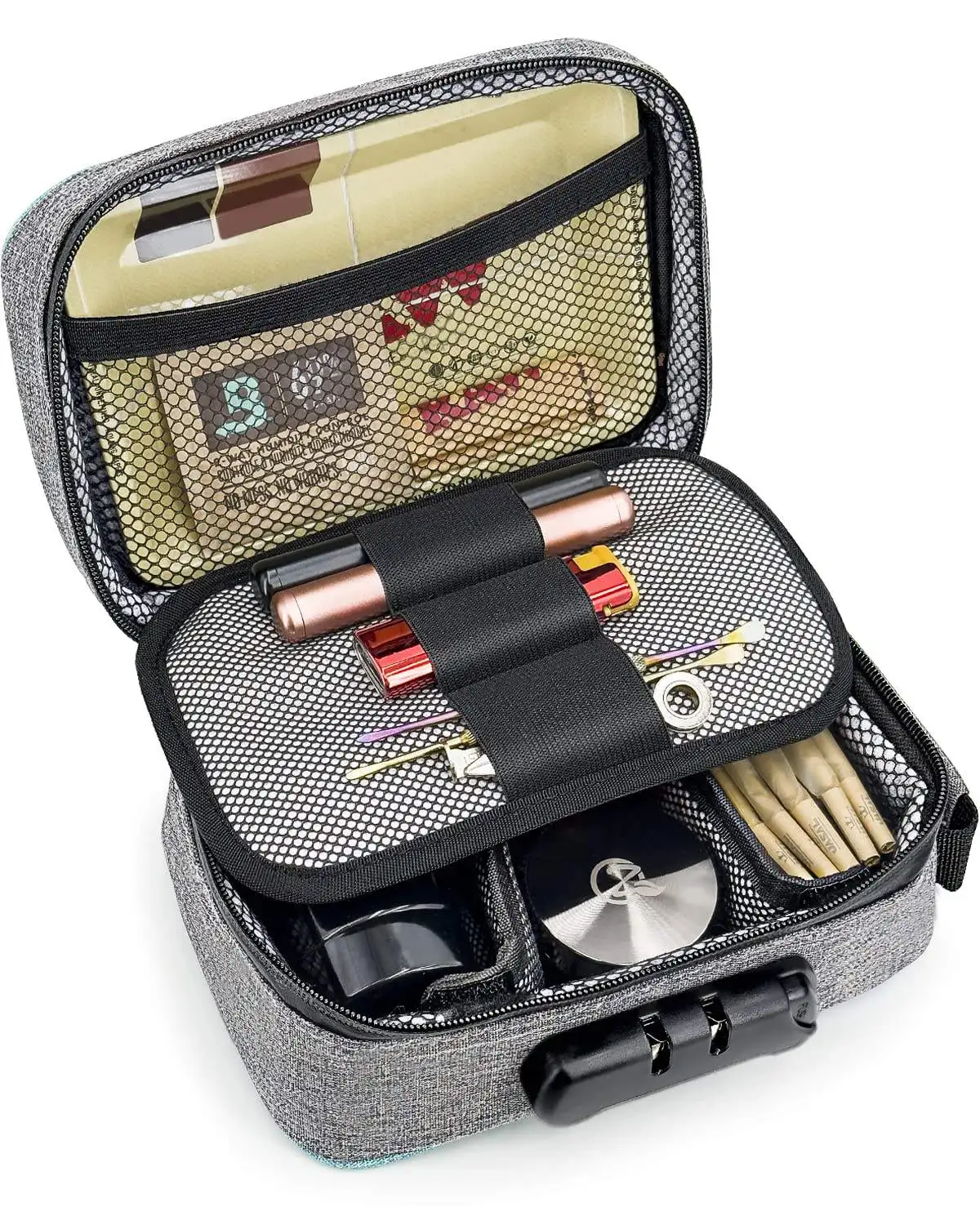 Smell Proof Bag with Combination Lock Tobacco Pipe Pouch Bag File Organizer Case Anti theft Box Smell Proof Bags