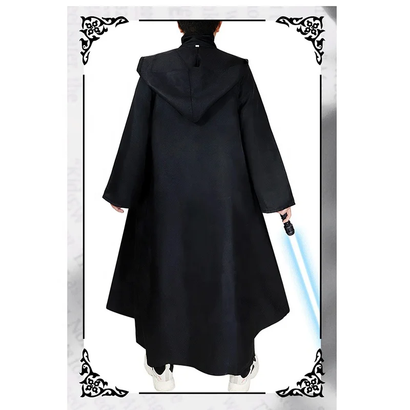 Star Jedi Uniform Hooded Robe Wars Knight Suits Black Tunic Uniform Full Halloween Darth Hooded Robe Cloak Cosplay Costume