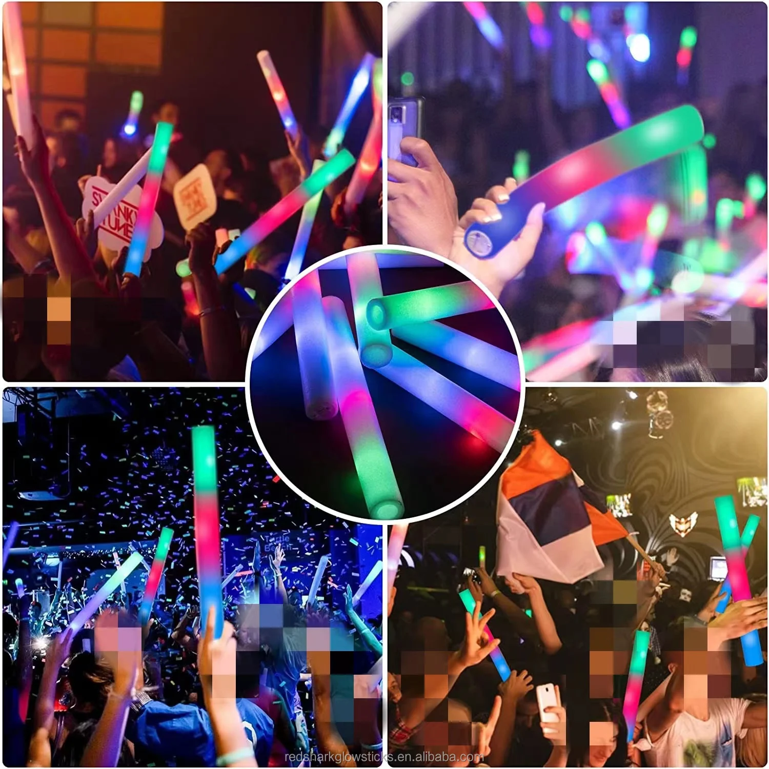 Concert Favor Lighting LED Light Up Foam Stick RGB