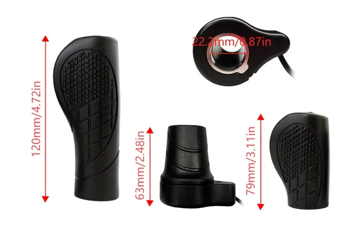 Electric Bike HALF TWIST Throttle 76X left hand /right hand SM or waterproof connector scooter Accelerator DIY PART