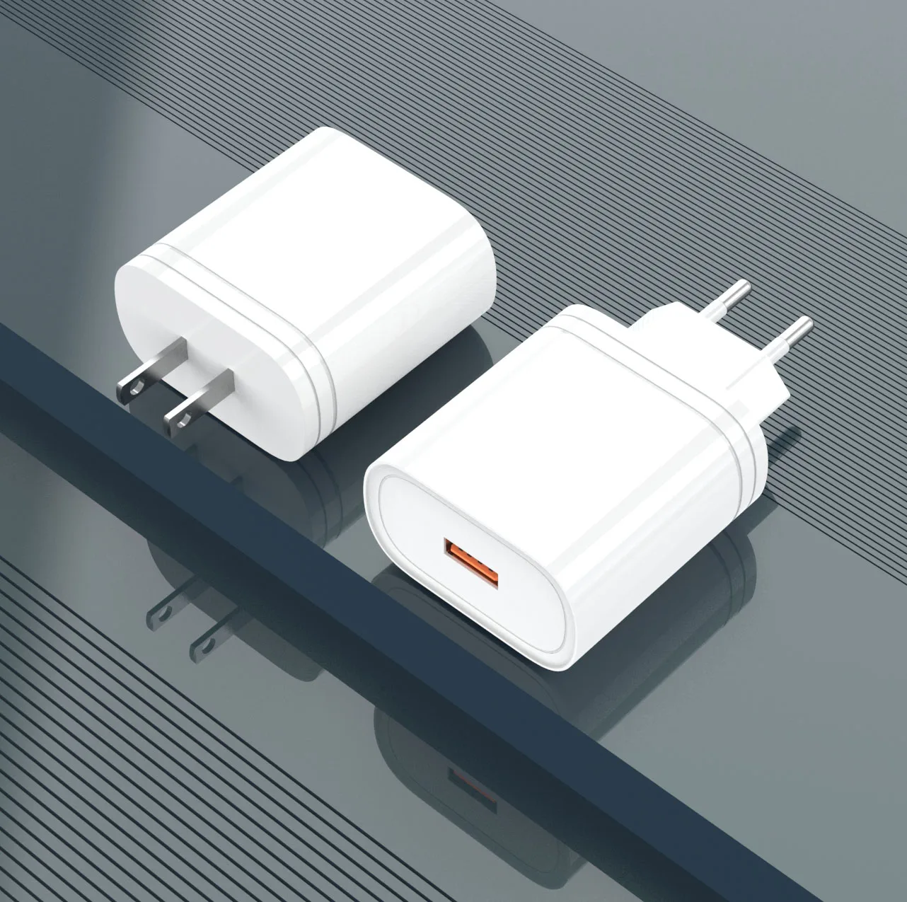 
Private model qc3.0 fast charger mobile phone single USB travel charger 5v9v12v US European standard adapter 
