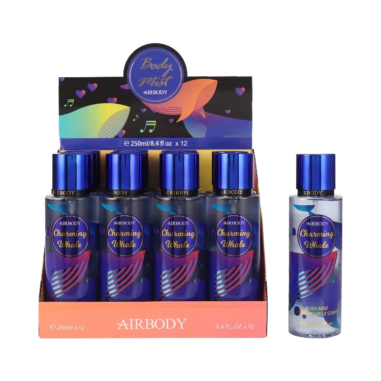 High capacity  long lasting mist perfume Minimalist design 250ml natural floral body mist body spray for women