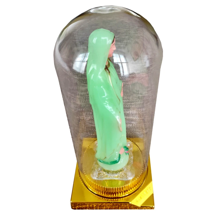 Wholesale Christian Plastic Statue Virgin Mary with LED sculpture