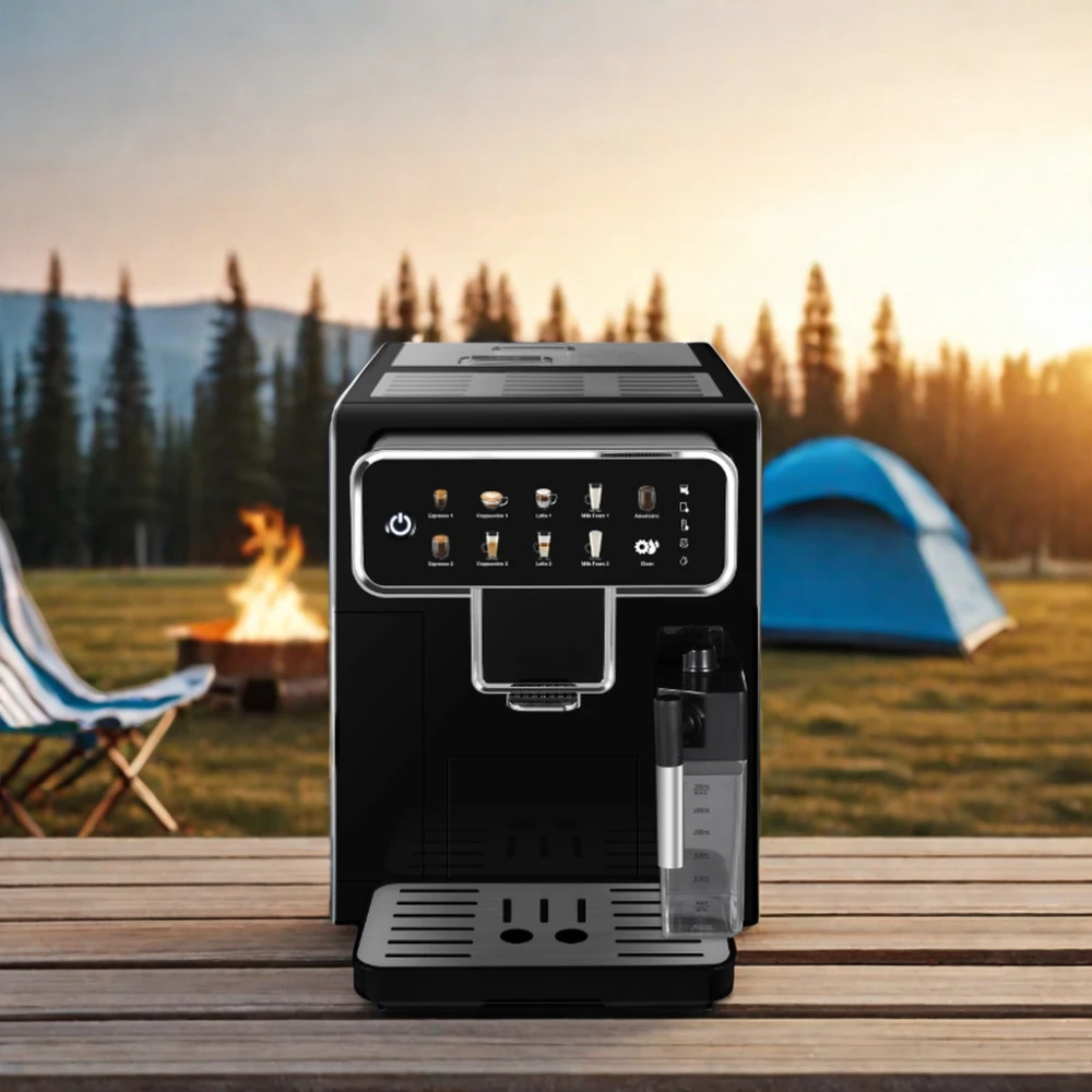 Electric Milk Frother Self cleaning One touch bean to cup Cappuccino Latte Home Office use Automatic Coffee Machine