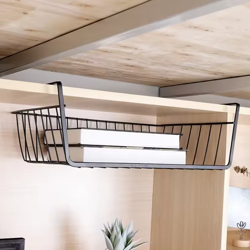 Shelf Organizer Basket Hanging Under The Cabinet Kitchen Under The Cabinet Hanging Shelf Office Storage Basket Office