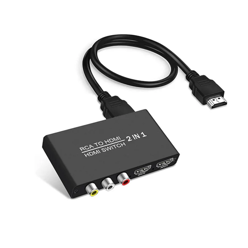 3 в 1 выход преобразователь RCA в HDMI 1 порт RCA и 2 порта HDMI переключатель Поддержка 3D для 4K HDTV PS4/5 игровых консолей ПК