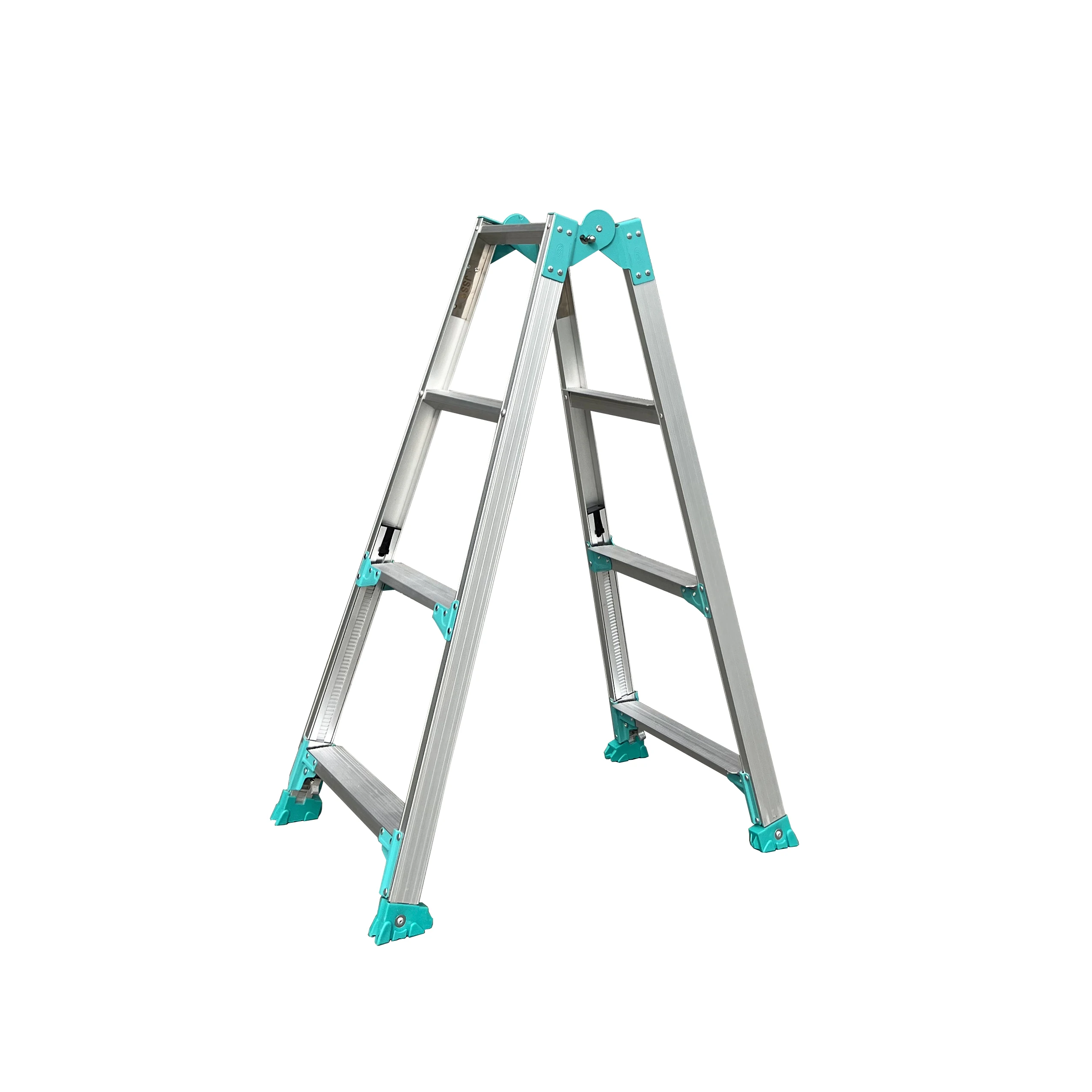 2 in 1 Adjustable aluminum step ladder 4 steps