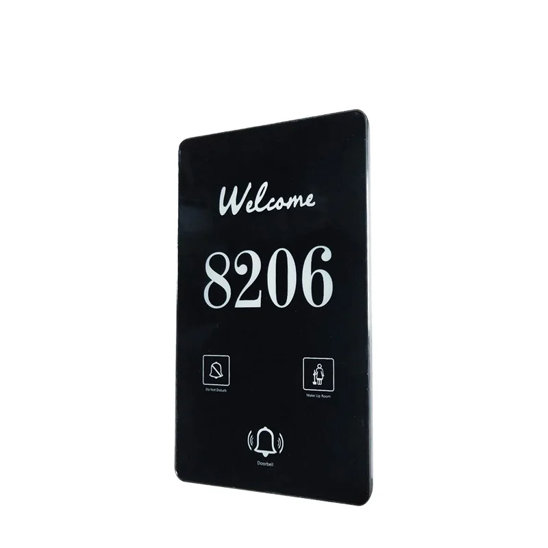 New Number Door Plates Hotel Guest Room New Type Door Plate for Hotel Sign Plate Smart Hotel 130*230*9mm 2 Years Chinese 12v-5v