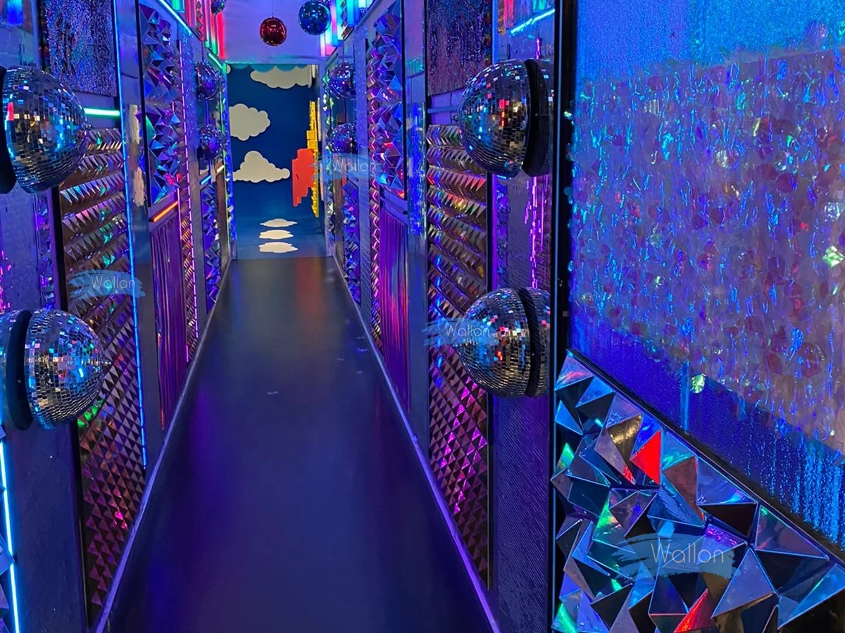 Customized Color Electroplating 3D PVC Wall Panel For Hotel & Night Club