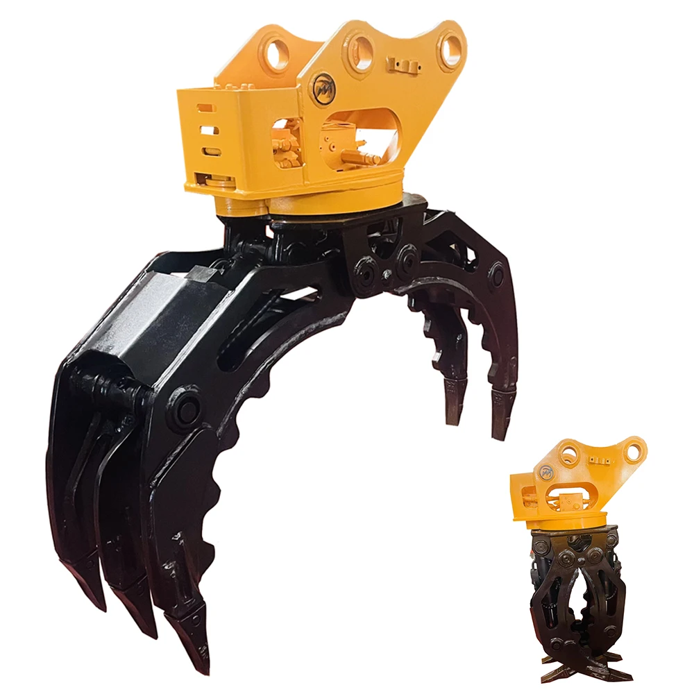 Ce-approved Hydraulic Rotatable Log Grapple For Excavator