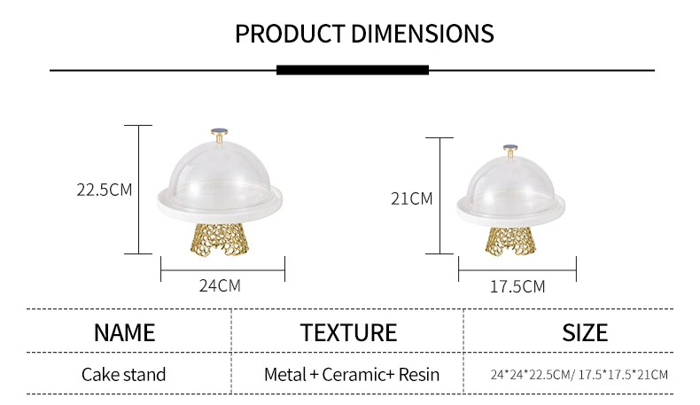 New design luxury food plate buffet plate with cover