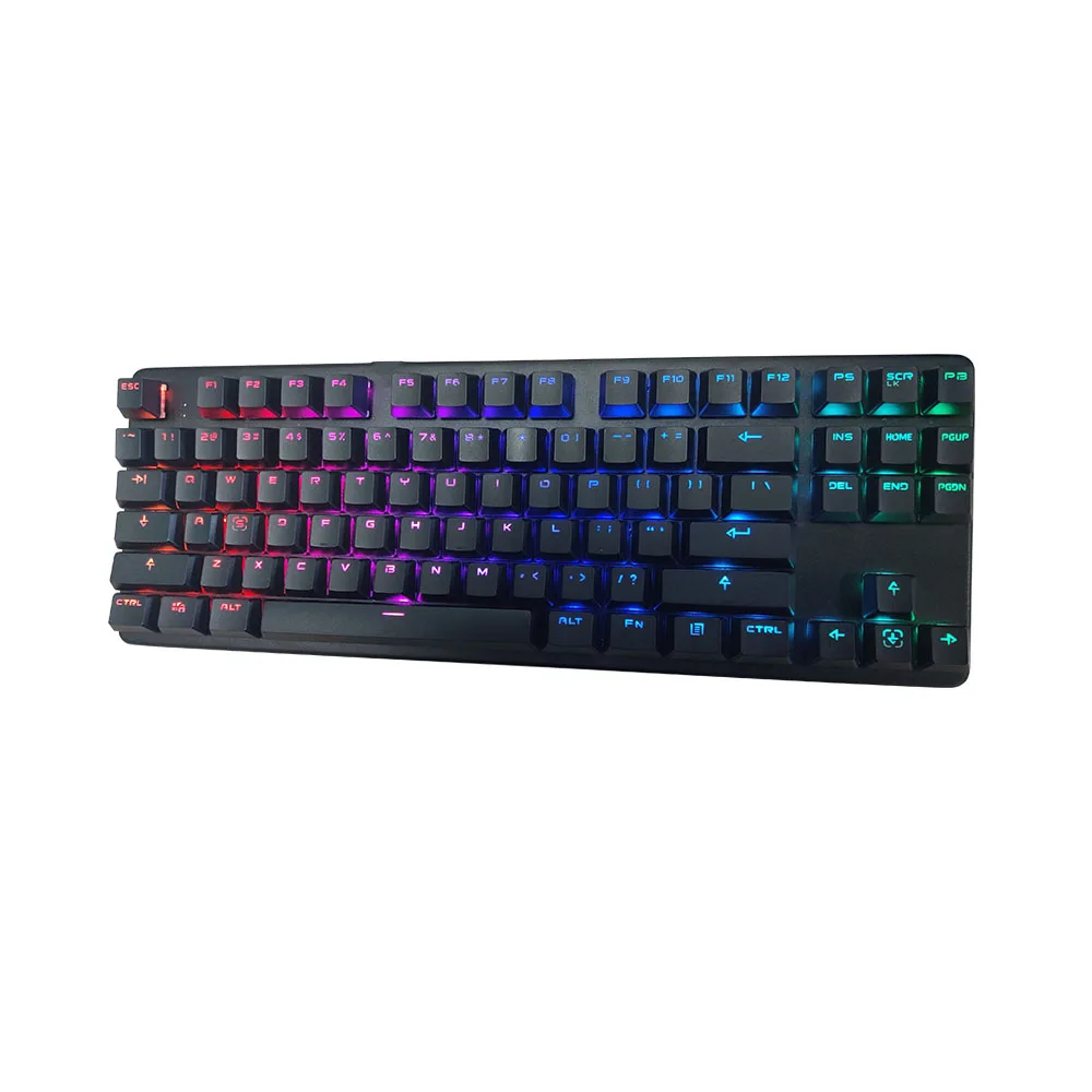 RGB TKL Keyboard Low Profile Easy To Carry Type C USB Port Mechanical Keyboard