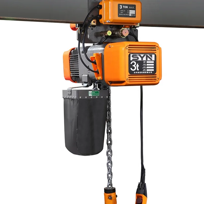 3t single chain Chain electric hoist 1 ton cheap hook chain Operation type electric hoist