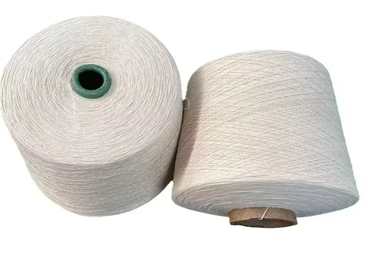 100% Recycled Cotton Open-End Carded Yarn Combed Melange Yarn for Weaving and Hand Knitting