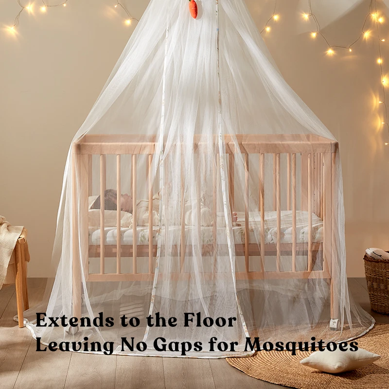 KUB Full Coverage Baby Mosquito Net Breathable Crib Netting Bed Curtains Canopy for Baby Kids Bedroom Decor