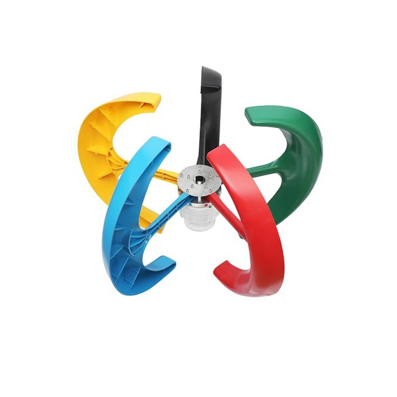 Small Vertical Axis Maglev Wind Turbine Generator 100W 200W 300W Wind Power System HELIOS CE & ISO Customized Color Nylon Fiber