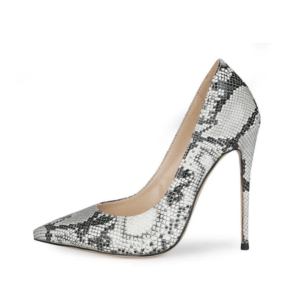 fashion large size snakeskin ladies wedding  women shoes with thin heel pumps